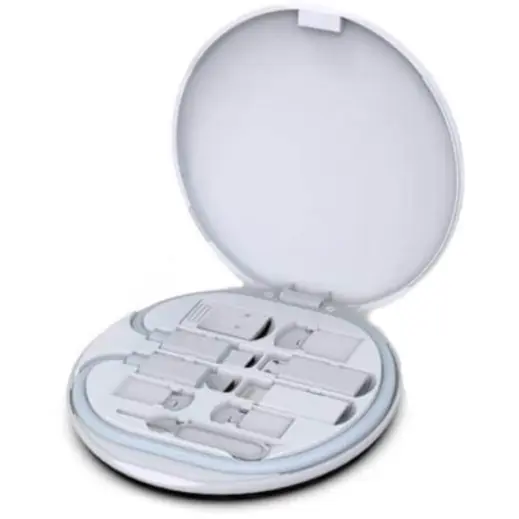 Oslo @memorii Recycled 15W Wireless Charger & Multi Cable Set White Open